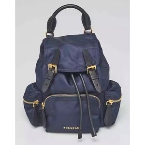 Burberry Navy Blue Nylon Small Rucksack Backpack Bag